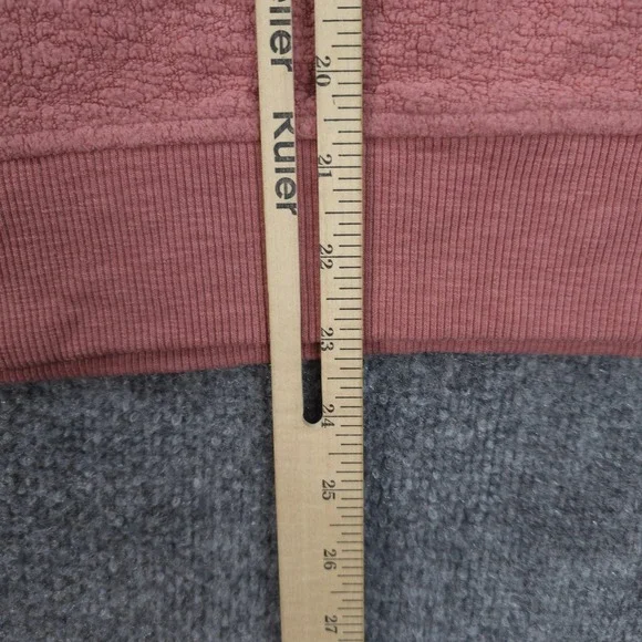 Faherty Sweater Womens XL Pink Beach Fleece Quarter Zip Pullover Casual Preppy - Picture 10 of 12